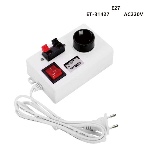 TESTER BANCO APPLIQUE LAMPADE E27 LED DISPLAY 2 VIE CON INTERRUTTORE LAMPADINE