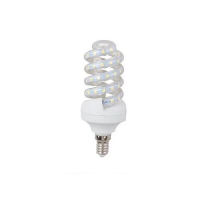 LAMPADINA LAMPADA A LED SMD 2835 7W WATT E14 SPIRALE BASSO CONSUMO LUCE FREDDA