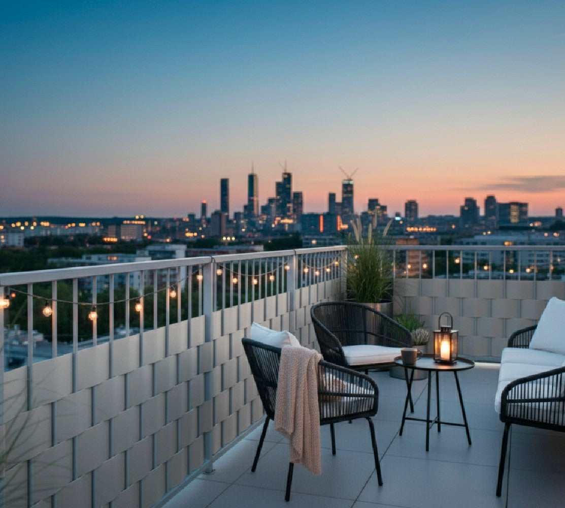 Striscia Banda Frangivista Fasce PVC Rotolo Schermo Privacy Recinzione Balcone Cancello - Grigio