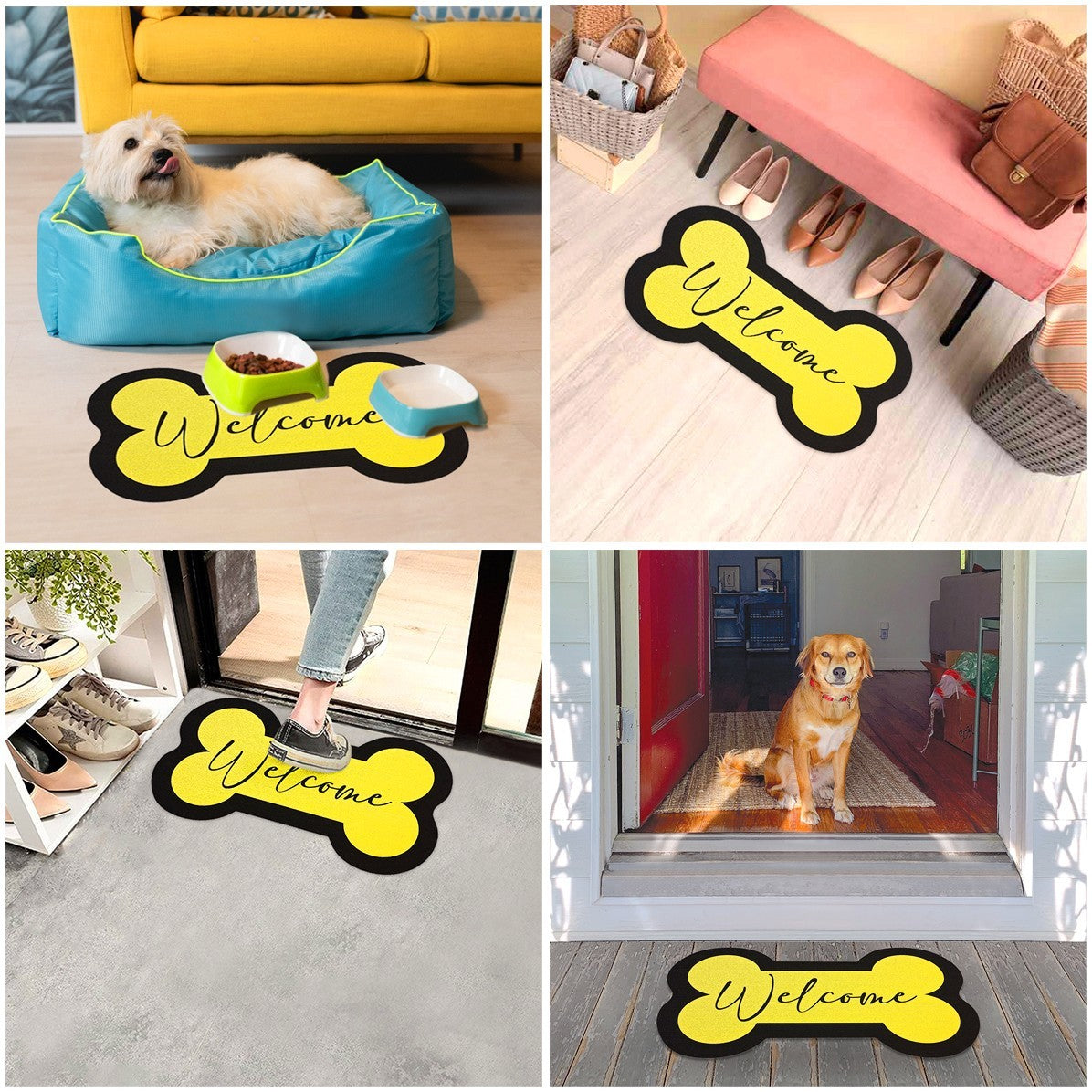 Zerbino Gomma Sostenibile 40X70 Sottociotola Animali Antiscivolo Interno Esterno Ingresso Dis.SH