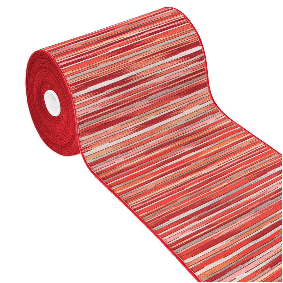 Tappeto Cucina Bordato Tessitura Piatta Bagno Camera Corridoio Stile Bamboo Bordeaux 52x240 cm