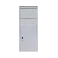 Cassetta postale per pacchi con serratura su supporto per pacco postale 46 x 45 x 140 cm argento 16_0000113