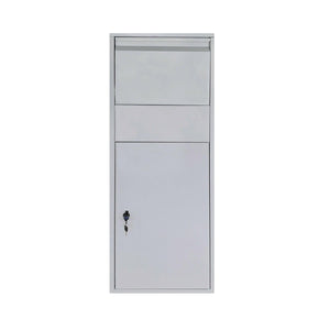 Cassetta postale per pacchi con serratura su supporto per pacco postale 46 x 45 x 140 cm argento 16_0000113