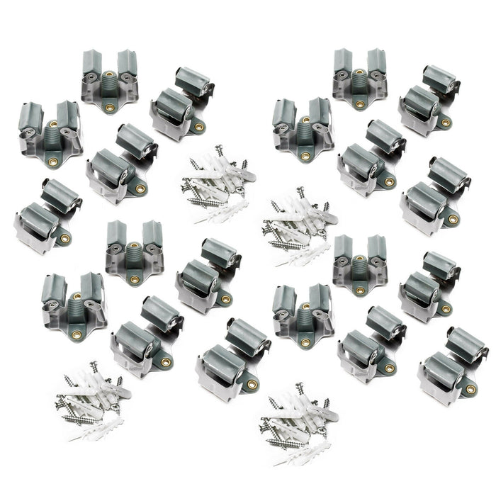 Set 20 porta scope in acciaio da parete per attrezzi pulizia giardinaggio ordina 16_0002482