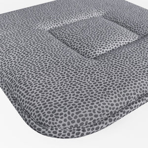 Set 4 Cuscini Sedia Cotone Con Lacci Lavabili Morbidi Universali Copri Sedie Maculati Grigi