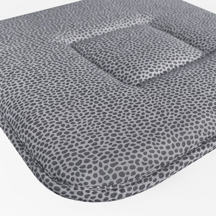 Set 4 Cuscini Sedia Cotone Con Lacci Lavabili Morbidi Universali Copri Sedie Maculati Grigi