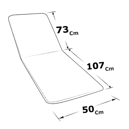 Cuscino Sdraio Giardino Morbido Materassino Lettino Prendisole Pieghevole Maculato Elegante Grigio