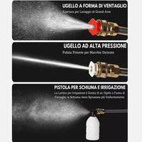 IDROPULITRICE PISTOLA PORTATILE BATTERIA PRESSIONE LAVAGGIO AUTO 48V