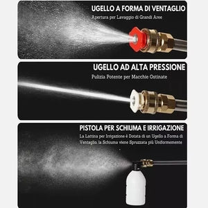 IDROPULITRICE PISTOLA PORTATILE BATTERIA PRESSIONE LAVAGGIO AUTO 48V