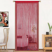 Tenda a Fili Elegante Per Porte Finestre Pannello 100x200 Cm Divisorio Camere Stanze Ambienti Bordeaux