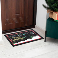 Zerbino Natalizio Gomma Sostenibile 40x70 Cm Asciugapassi Natale Ingresso Antiscivolo Dis.B