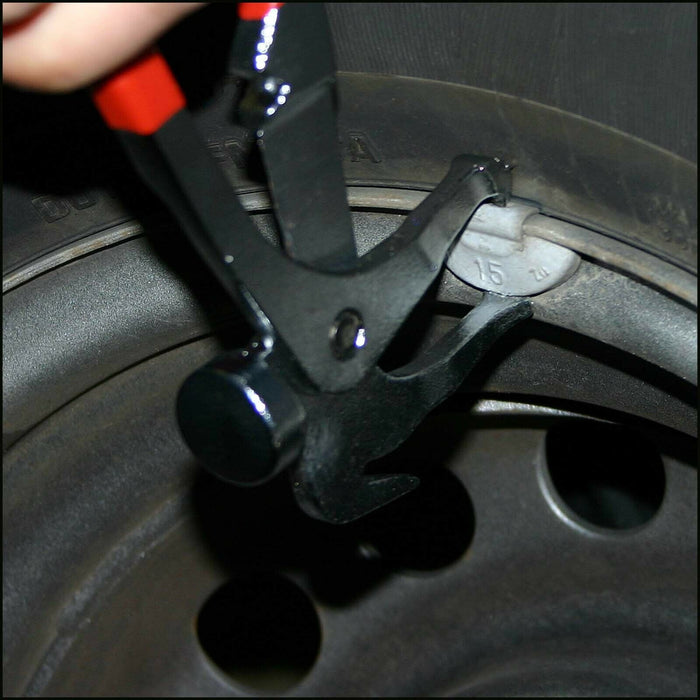 Pinza per pesi o contrappesi equilibratura ruote con impugnature gommate 16_0002883