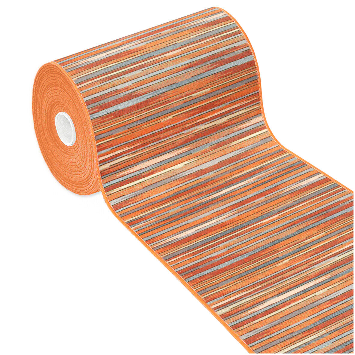 Tappeto Cucina Bordato Tessitura Piatta Bagno Camera Corridoio Stile Bamboo Arancione 52x80 cm