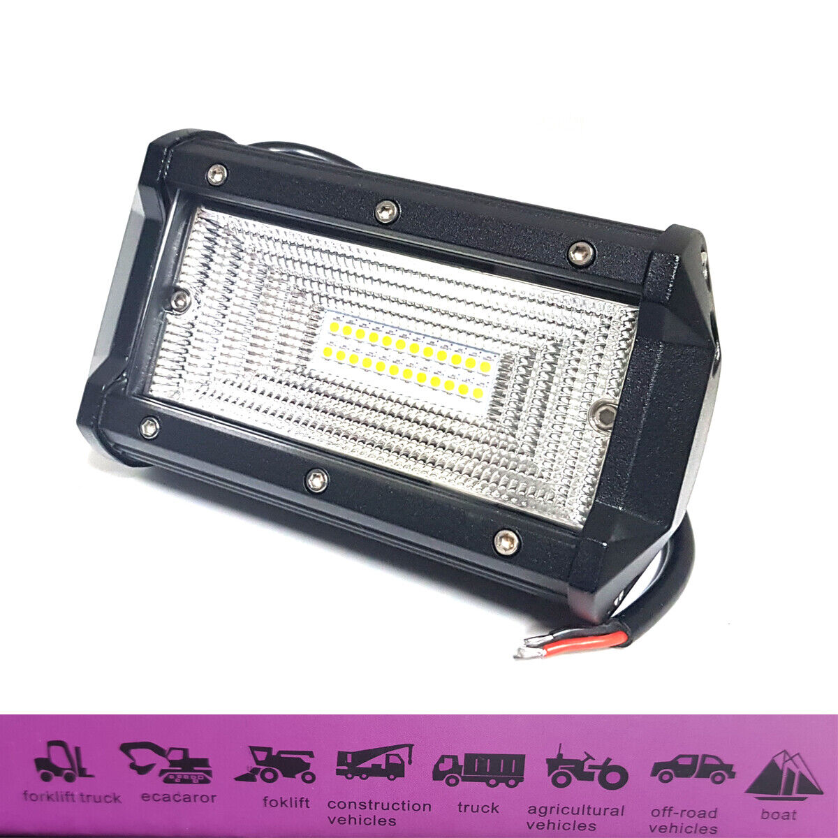 FARO LAMPADA SUPPLEMENTARE PROFONDITÀ AUTO FUORISTRADA 12V 24 LED 36W SMD IP68