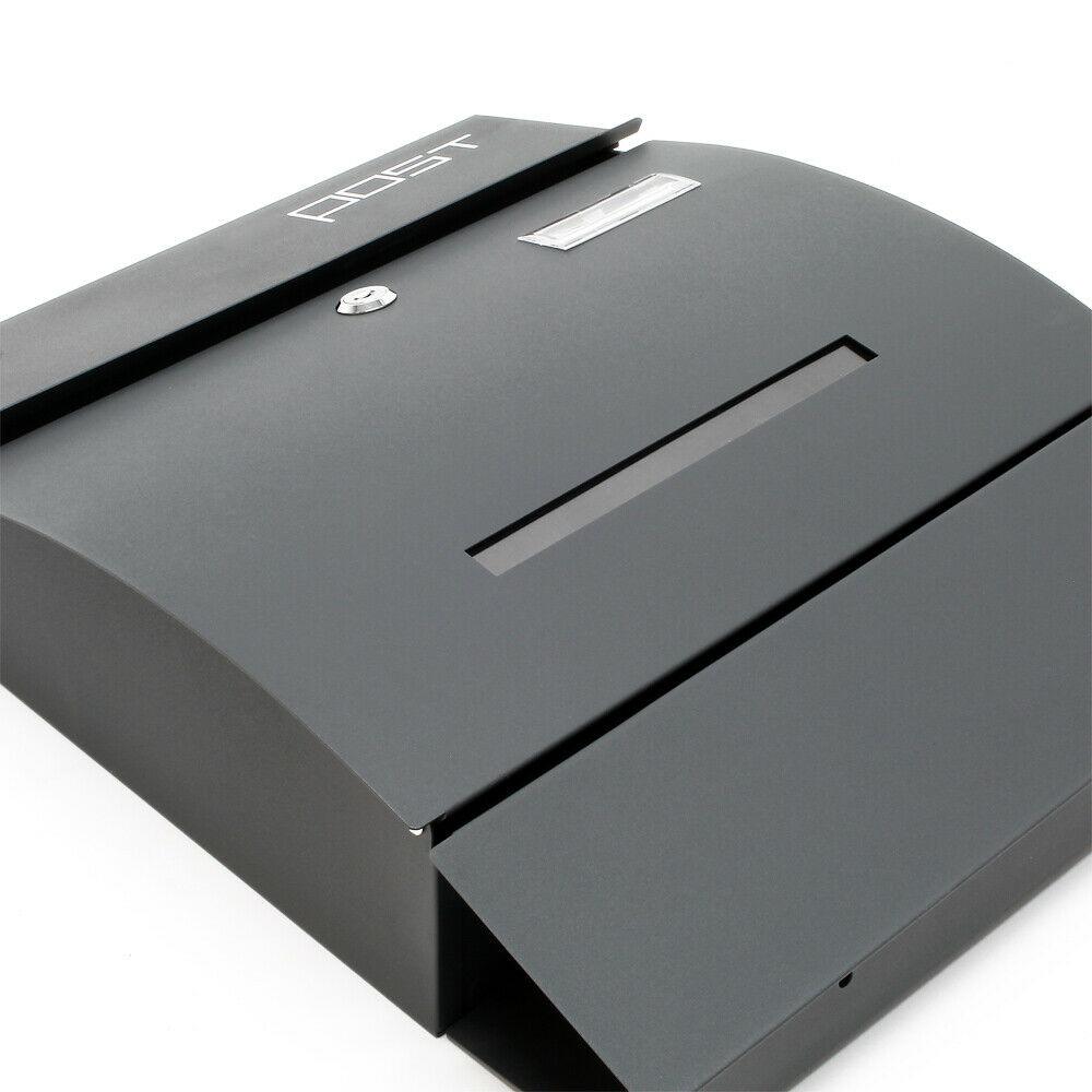 Cassetta postale dal design moderno porta giornali da parete antracite 16_0000062