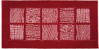 Tappeto Scendiletto Camera Bagno 65x140 cm Shaggy Puro Cotone Assorbente Antiscivolo Bordeaux
