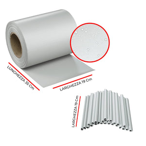 Striscia Banda Frangivista Fasce PVC Rotolo Schermo Privacy Recinzione Balcone Cancello - Grigio