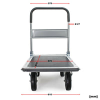 Carrello con piattaforma Carrello pieghevole per movimentazione carichi con pneumatici da 300 kg 16_0002573
