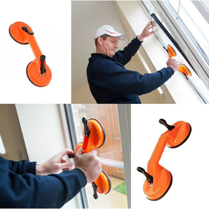 MANIGLIA SOLLEVAMENTO PLACCHE VETRO DOPPIA VENTOSA PIASTRELLE TAZZA ASPIRAZIONE