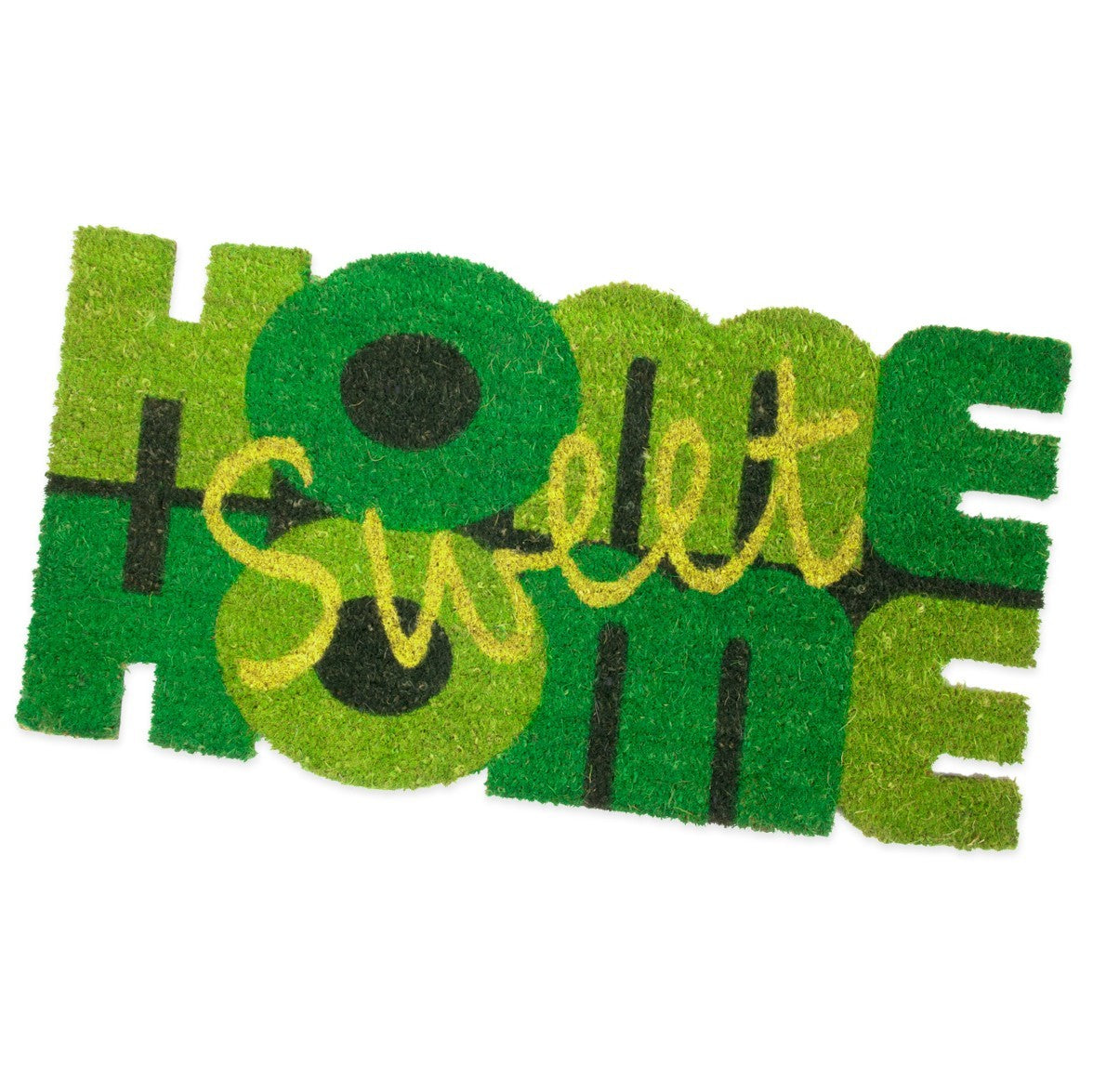 Zerbino Cocco 40x75 cm HOME Retro Gomma Antiscivolo Tappeto Moderno Porta Ingresso Entrata