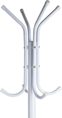 Appendiabiti Ingresso 12 Ganci Attaccapanni Bianco Metallo Salvaspazio Da Terra Stand Piantana