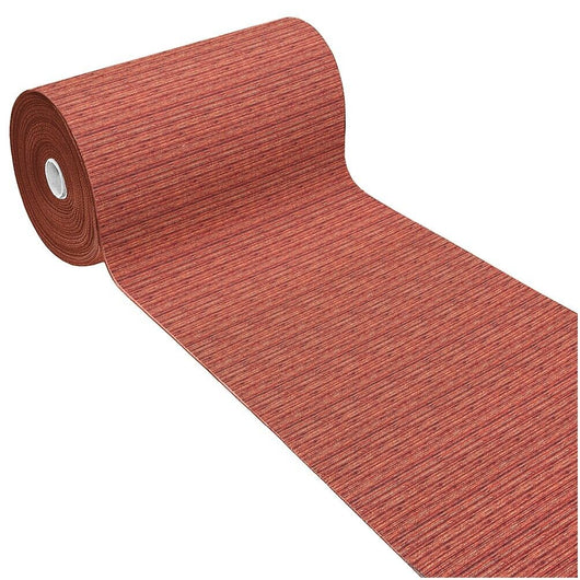Tappeto Cucina Tinta Unita Striato 54x110 Cm Bordato Assorbente Passatoia Casa Antiscivolo Bordeaux