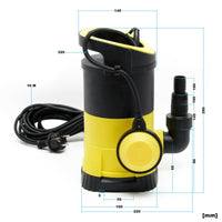 Pompa per acque cariche 7000 l/h 400 Watt pompa sommersa costruzione drenaggio giallo 16_0000617