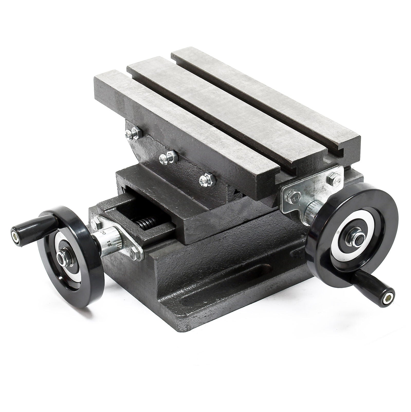 Morsa a croce a 2 assi tavola di fresatura superficie di foratura 170 x 85 mm banco da lavoro utensile da officina 16_0000328