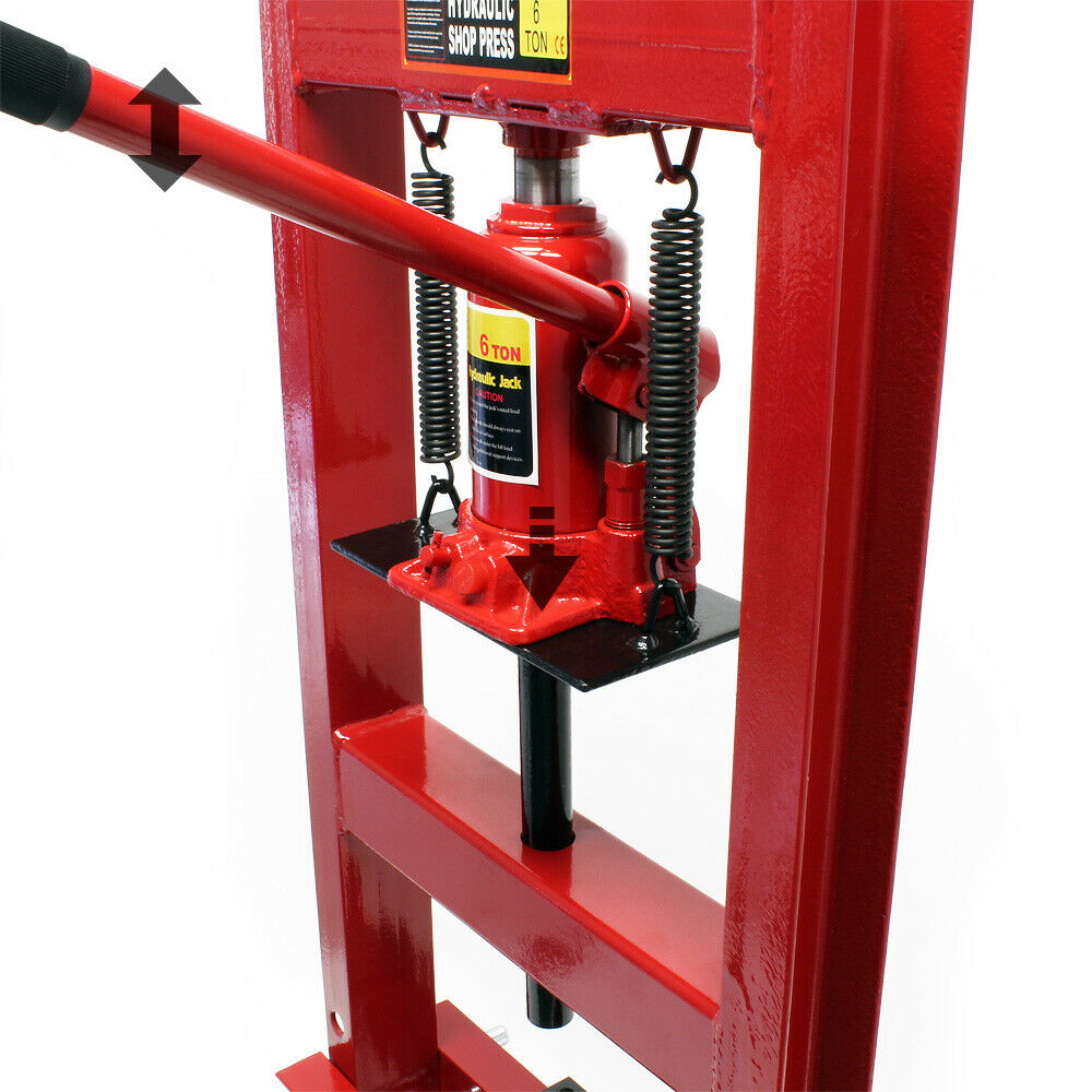 Pressa idraulica pressa da officina pressa a telaio 6 ton pressa a cremagliera rossa 16_0000573