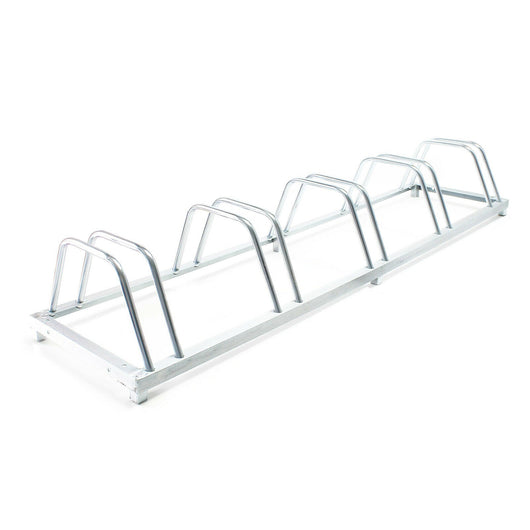 Portapacchi per 5 biciclette 158 cm versione zincata pratico fissaggio a muro per garage 16_0001498