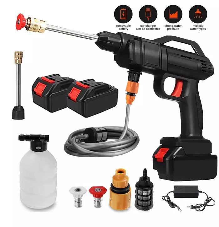 IDROPULITRICE PISTOLA PORTATILE A BATTERIA PRESSIONE ACCESSORI 48V BATTERIA
