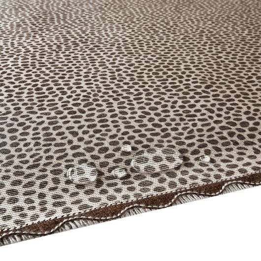 Tovaglia Antimacchia Maculata Bordata Cotone Plastificato Copritavolo Casa Cucina Marrone 135x230 Cm