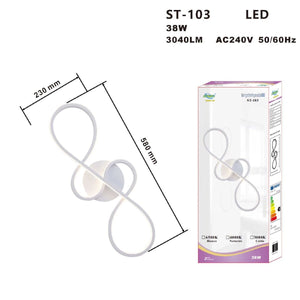 APPLIQUE LAMPADA INTERNO MODERNA PARETE MURO INFINITO 38W LUCE FREDDA ST-103