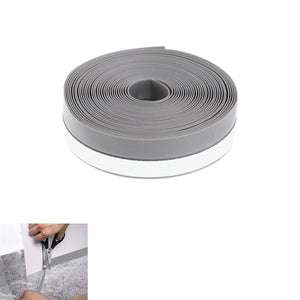 GUARNIZIONE ADESIVA PARAFREDDO PARASPIFFERI PORTE FINESTRE GRIGIO CHIARO 25MM