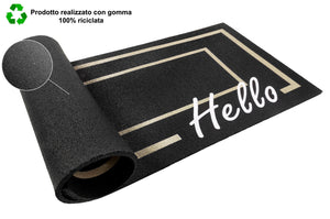 Zerbino Gomma Ecologica Ingresso Porta 25x60 cm Salvagradino Asciugapassi Antiscivolo Dis_F