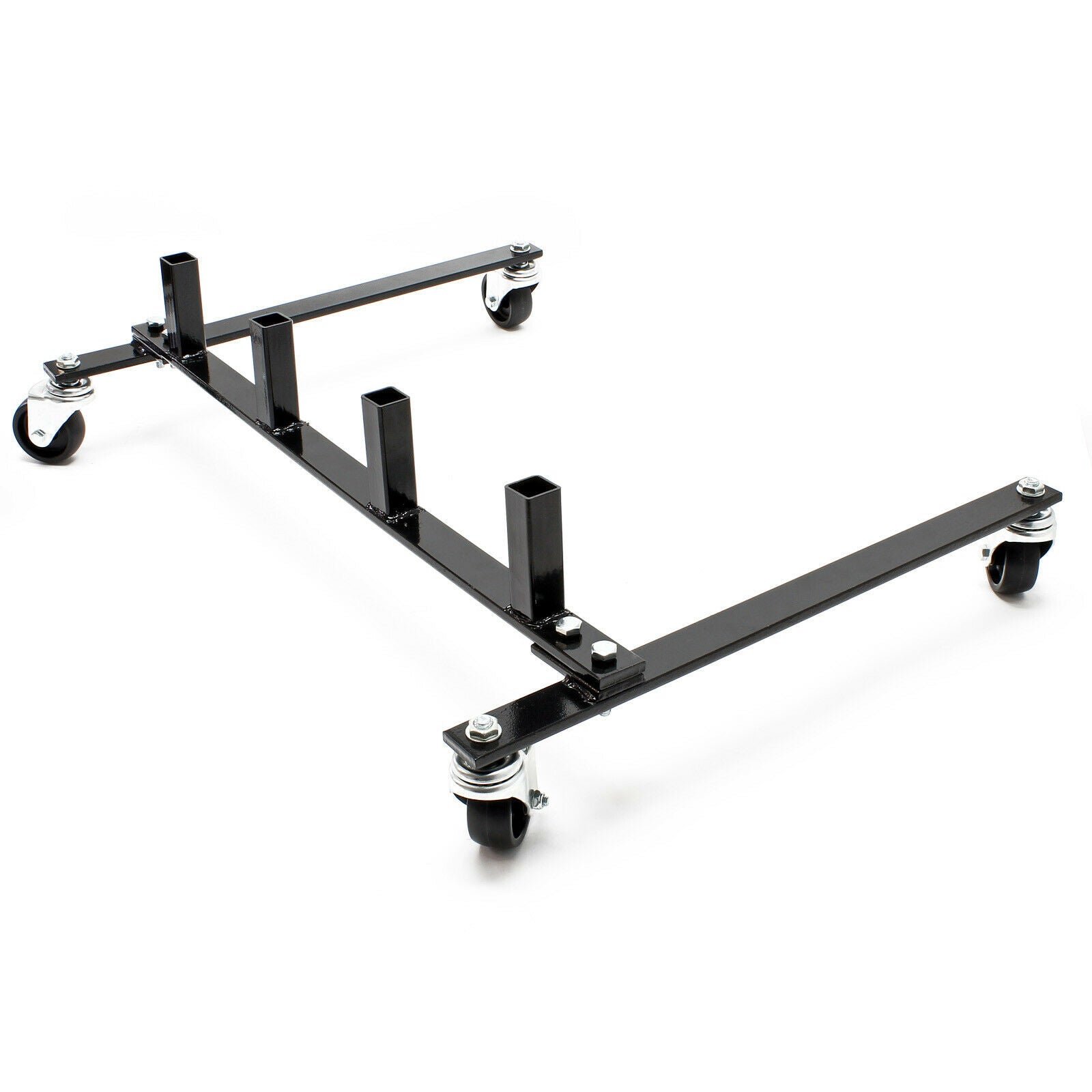 Supporto mobile per rack di stoccaggio per 4 carrelli con martinetto idraulico rack di trasporto 16_0002928