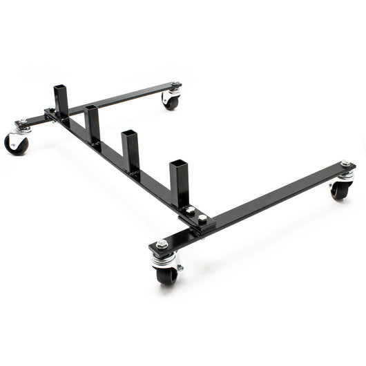 Supporto mobile per rack di stoccaggio per 4 carrelli con martinetto idraulico rack di trasporto 16_0002928