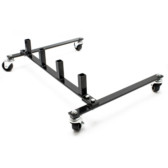 Supporto mobile per rack di stoccaggio per 4 carrelli con martinetto idraulico rack di trasporto 16_0002928