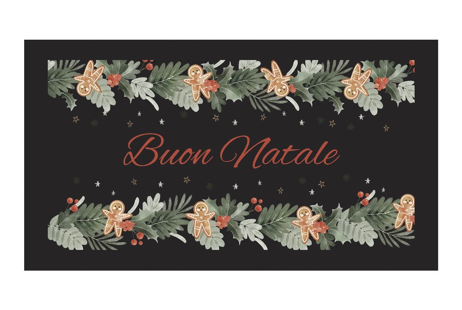 Zerbino Natalizio Gomma Sostenibile 40x70 Cm Asciugapassi Natale Ingresso Antiscivolo Dis.H