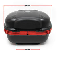 Bauletto 31 litri bauletto per moto scooter quad portapacchi nero opaco portaoggetti 16_0000488