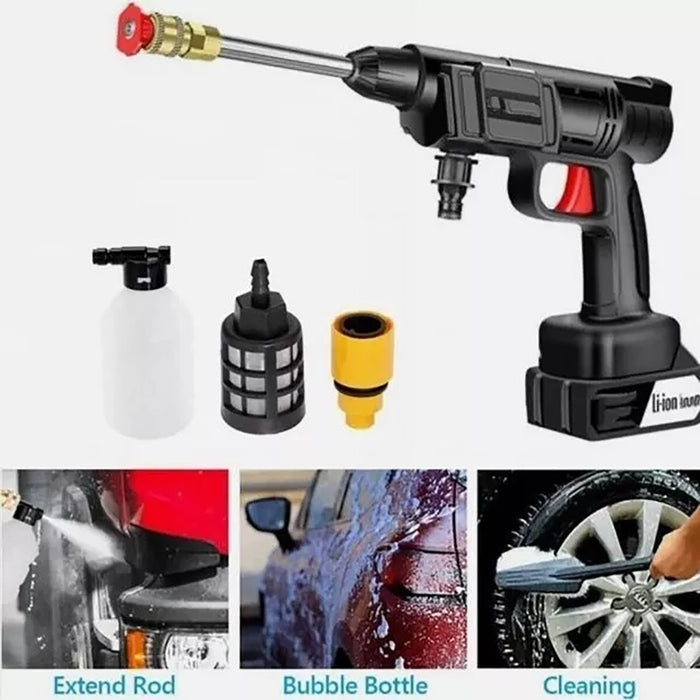 IDROPULITRICE PISTOLA PORTATILE BATTERIA PRESSIONE LAVAGGIO AUTO 48V
