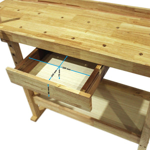 Banco da lavoro banco pialla disposizione attrezzi officina 145 x 86 cm legno 16_0000513