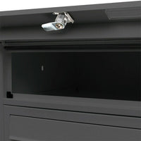 Blocco 4 cassette postali su gambe 4 ingressi acciaio zincato 46,8 x 38,5 x 27 cm nero 16_0000036