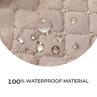 Copridivano Impermeabile Tasche Laterali Proteggi Divano Antimacchia Antiscivolo 3 Posti Beige