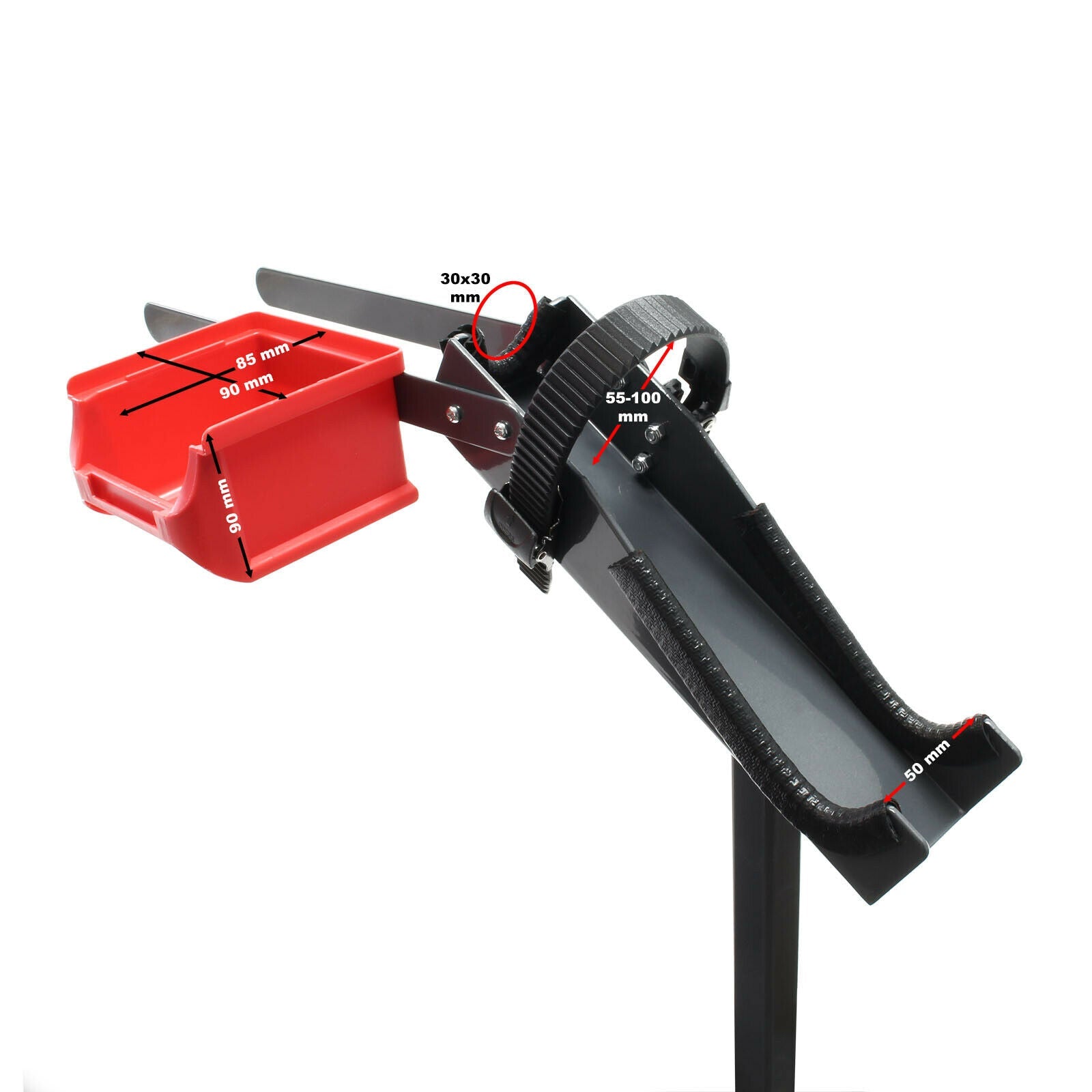 Cavalletto da officina per bicicletta treppiede da riparazione in acciaio max 30 kg regolabile in altezza 16_0002851