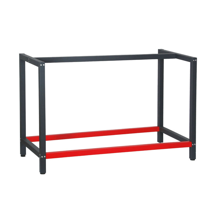Gamba per banco da lavoro cm 125 rosso antracite acciaio supporto scrivania imballo officina 16_0002508