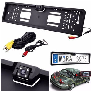 PORTATARGA CON TELECAMERA RETROMARCIA RETROCAMERA 4 LED AUTO VISIONE NOTTURNA
