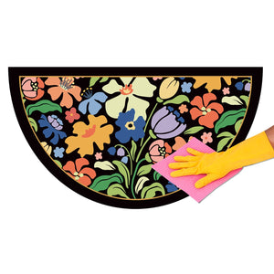 Zerbino Gomma Sostenibile 40X70 Antiscivolo Ingresso Interno Esterno Moderno Semiluna Dis.MD