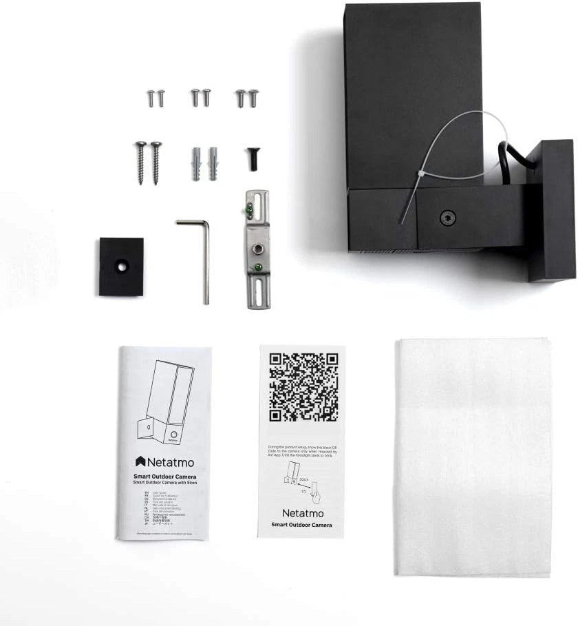 Netatmo Telecamera WIFI Esterna Intelligente con Sirena, Sensore di Movimento, prodotto ricondizionato