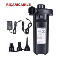 POMPA ELETTRICA ARIA RICARICABILE 4500MAH GONFIATORE GONFIABILI SPIAGGIA SPORT